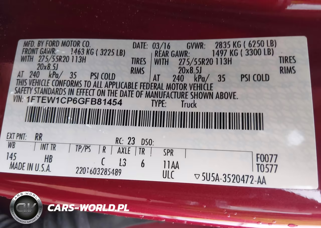 2016 Ford F-150 Lariat VIN:1FTEW1CP6GFB81454 - 9