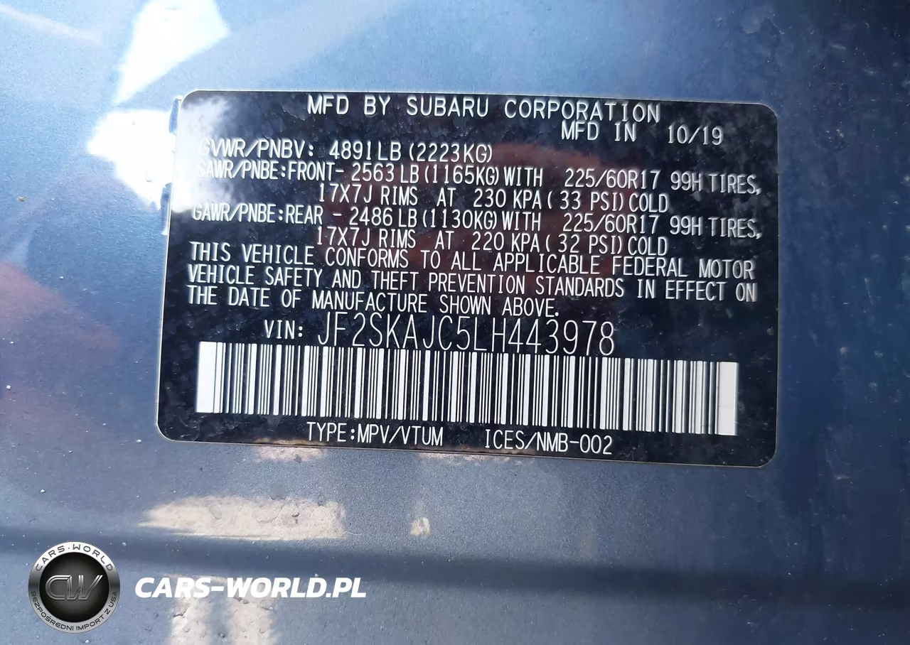 2020 Subaru Forester Premium VIN:JF2SKAJC5LH443978 - 9
