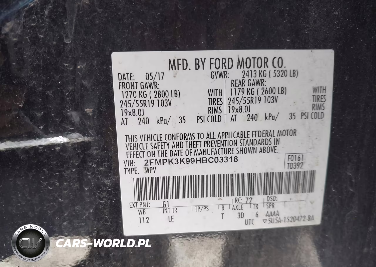 2017 Ford Edge Titanium VIN:2FMPK3K99HBC03318 - 9