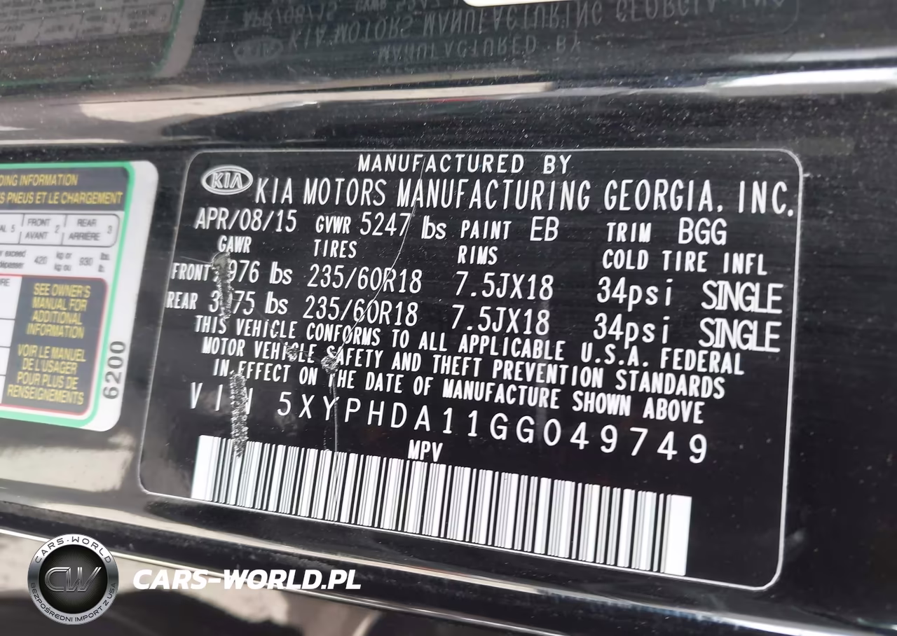 2016 Kia Sorento 2.0T Ex VIN:5XYPHDA11GG049749 - 9