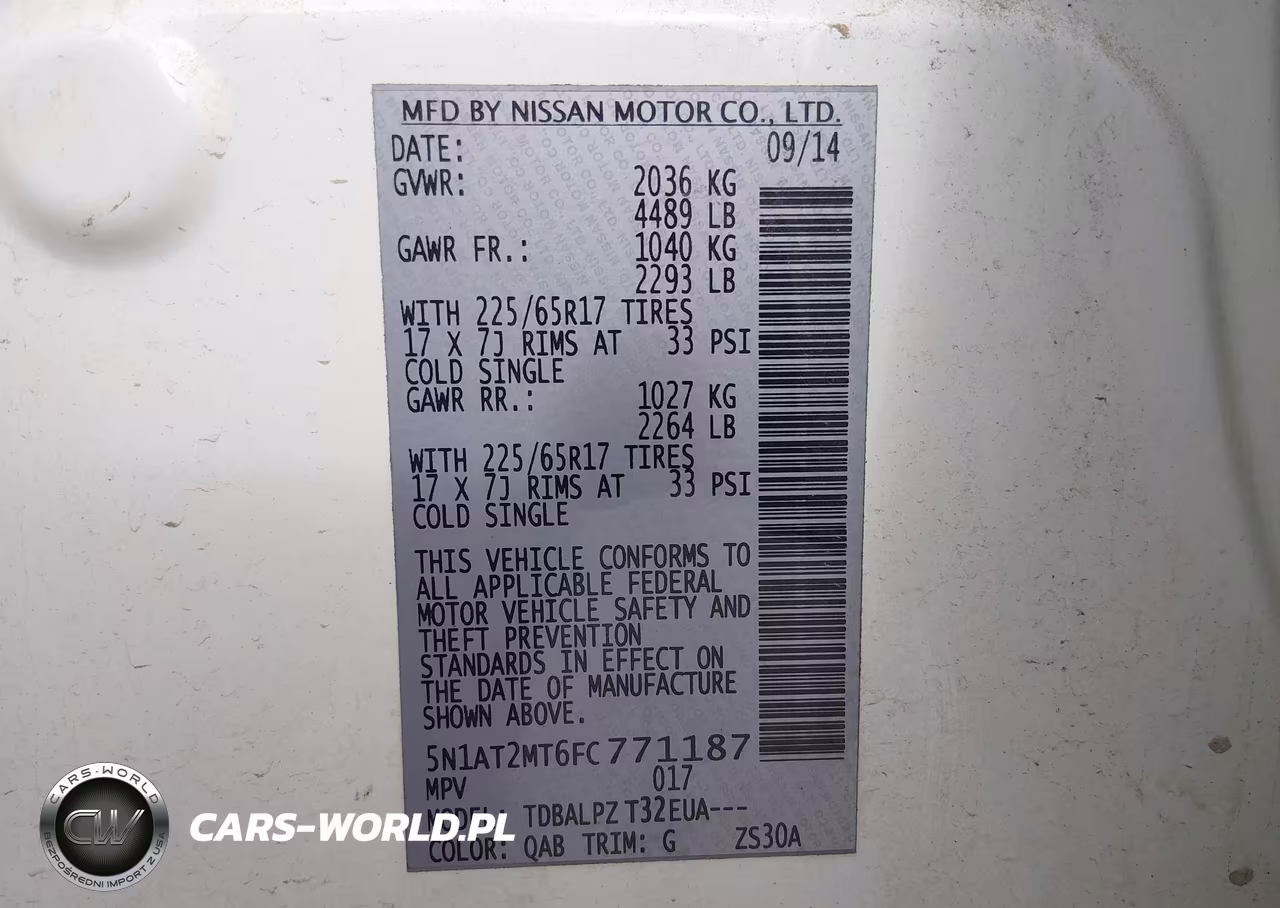 2015 Nissan Rogue S VIN:5N1AT2MT6FC771187 - 9