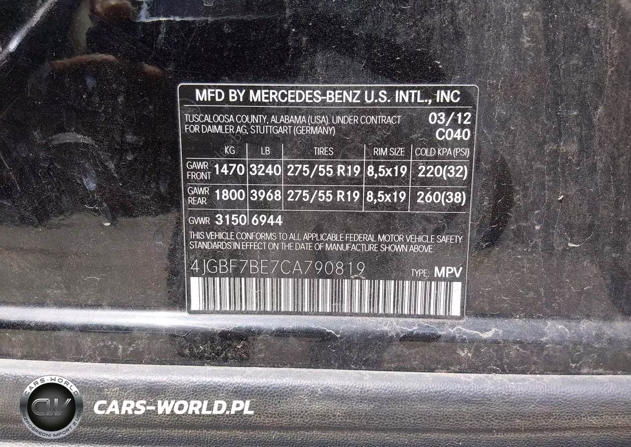 2012 Mercedes-Benz Gl 450 4Matic VIN:4JGBF7BE7CA790819 - 9