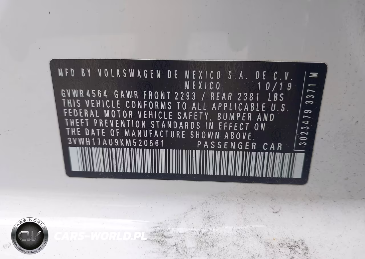 2019 Volkswagen Golf Alltrack Tsi S-Tsi Se-Tsi Sel VIN:3VWH17AU9KM520561 - 9