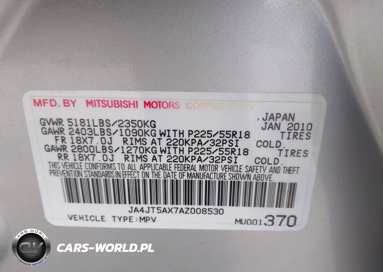 2010 Mitsubishi Outlander Gt VIN:JA4JT5AX7AZ008530 - 9