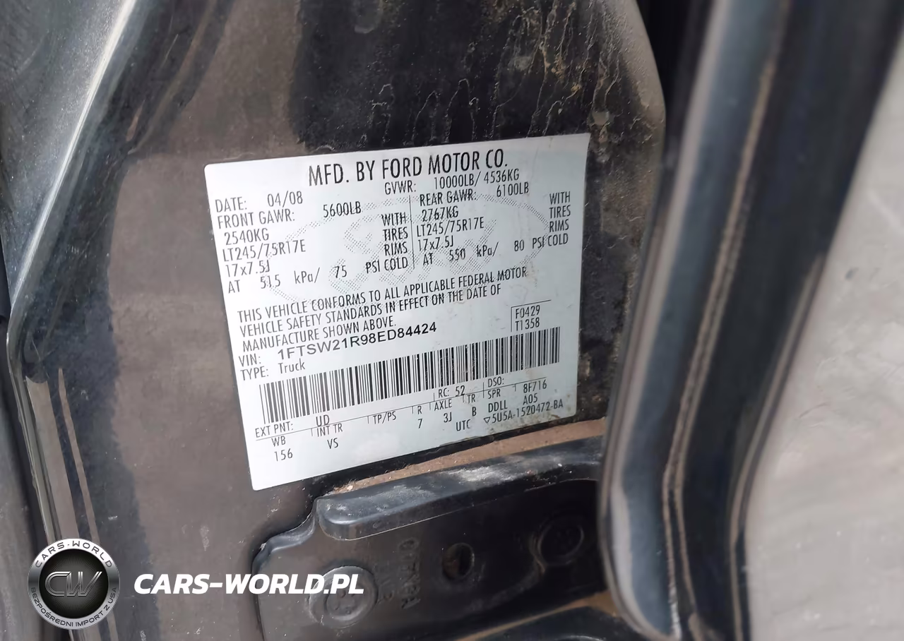 2008 Ford F-250 Fx4-Harley-Davidson-King Ranch-Lariat-Xl-Xlt VIN:1FTSW21R98ED84424 - 9