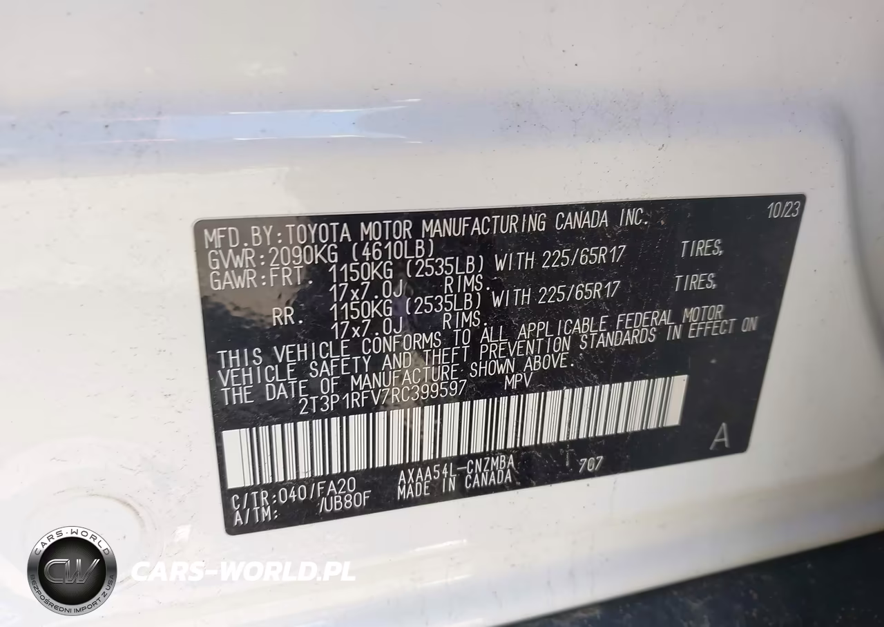 2024 Toyota Rav4 Xle VIN:2T3P1RFV7RC399597 - 9