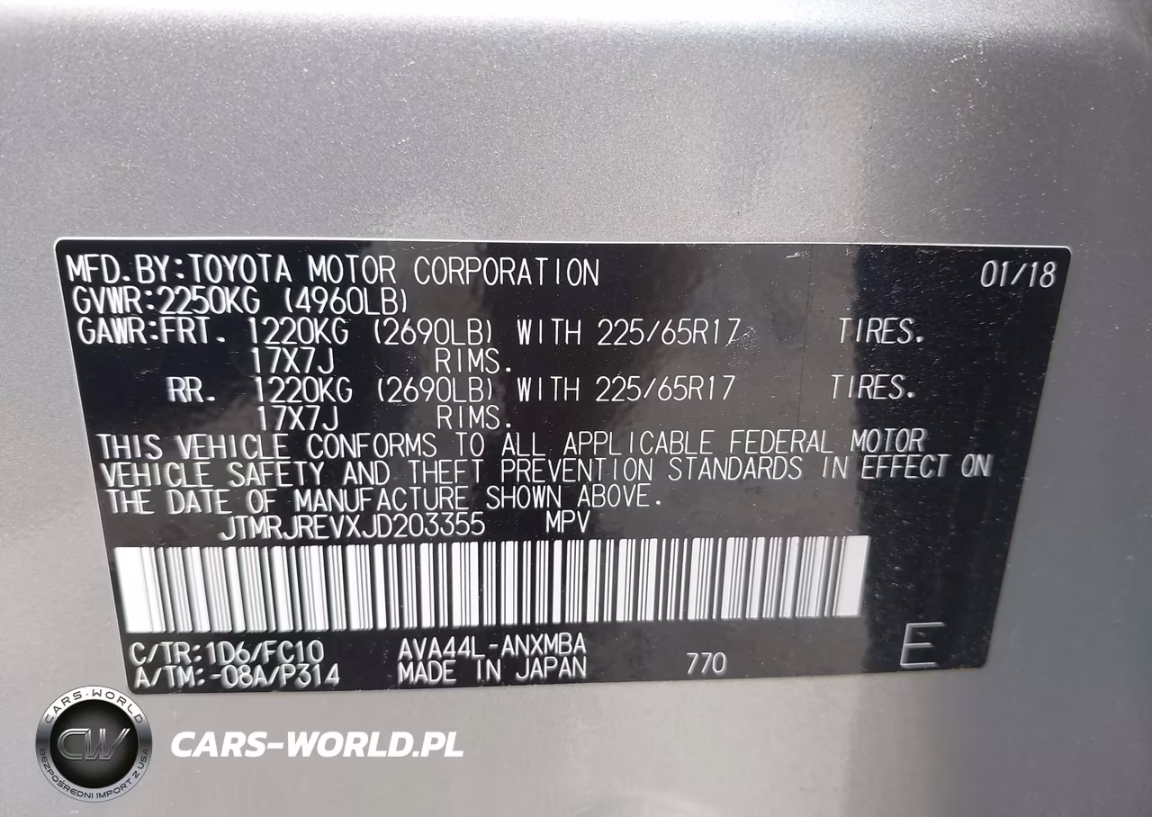 2018 Toyota Rav4 Hybrid Le VIN:JTMRJREVXJD203355 - 9