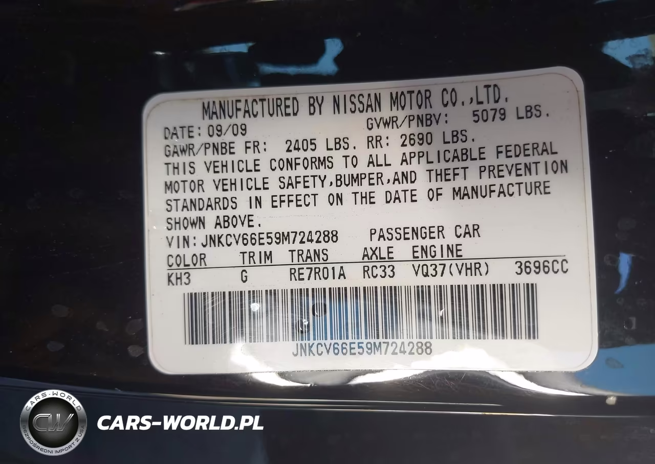 2009 Infiniti G37 VIN:JNKCV66E59M724288 - 9