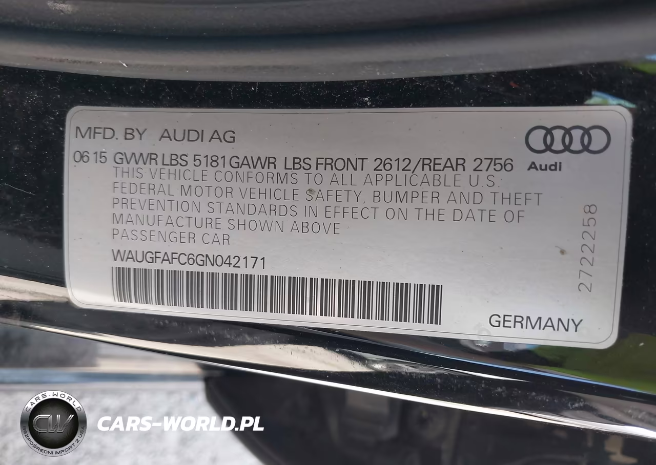 2016 Audi A6 2.0T Premium Plus VIN:WAUGFAFC6GN042171 - 9