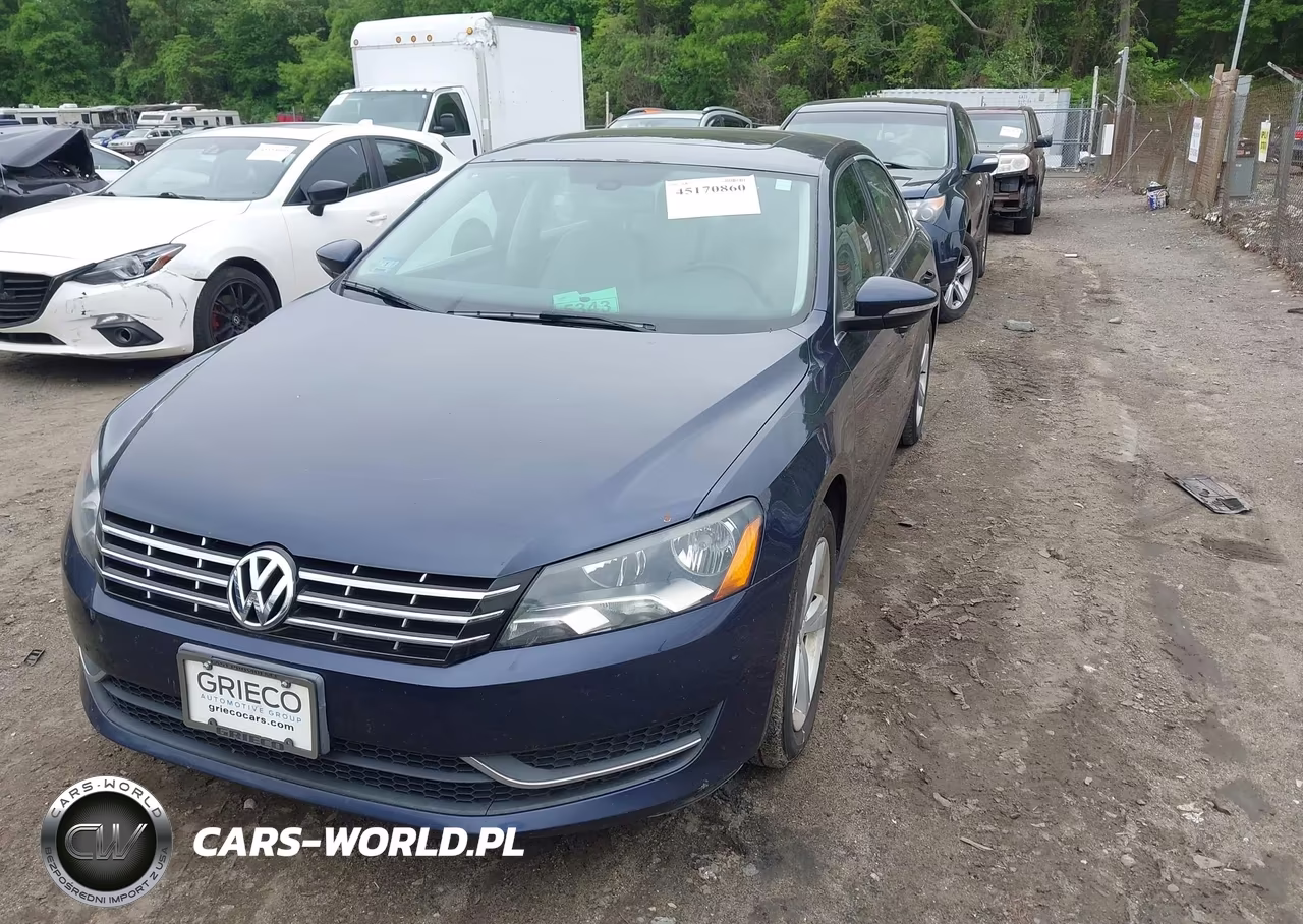 2012 Volkswagen Passat 2.0L Tdi Se VIN:1VWBN7A32CC096788 - 2