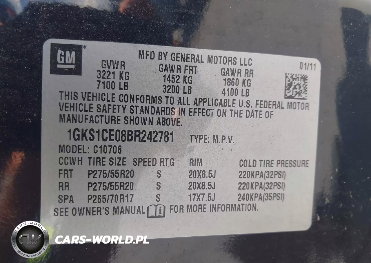 2011 GMC Yukon Slt VIN:1GKS1CE08BR242781 - 9