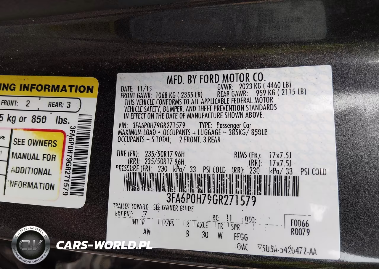 2016 Ford Fusion Se VIN:3FA6P0H79GR271579 - 9