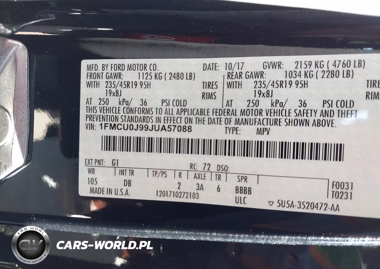 2018 Ford Escape Titanium VIN:1FMCU0J99JUA57088 - 9