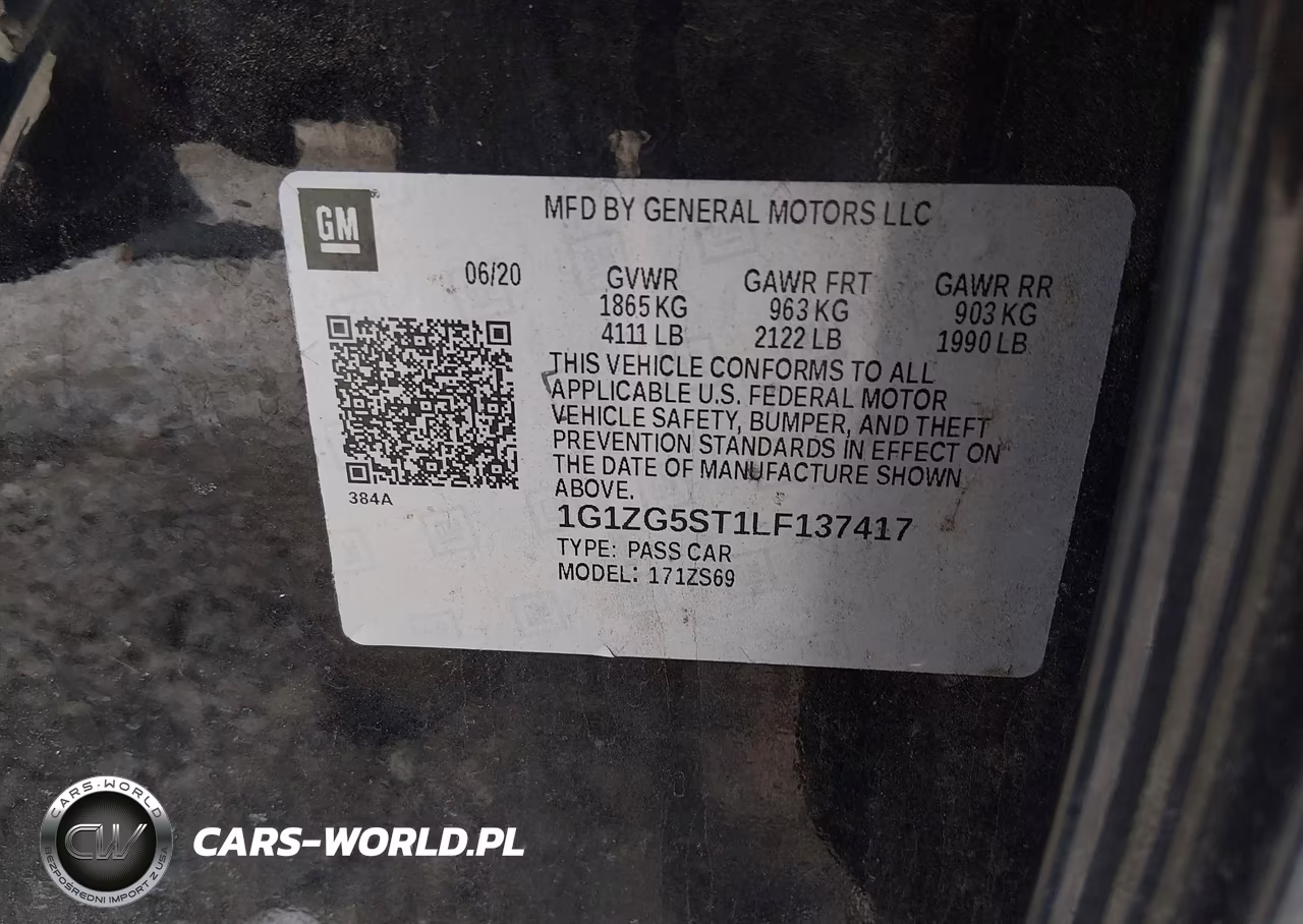 2020 Chevrolet Malibu Fwd Rs VIN:1G1ZG5ST1LF137417 - 9