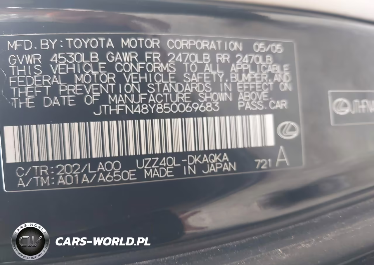 2005 Lexus Sc 430 VIN:JTHFN48Y850069683 - 9