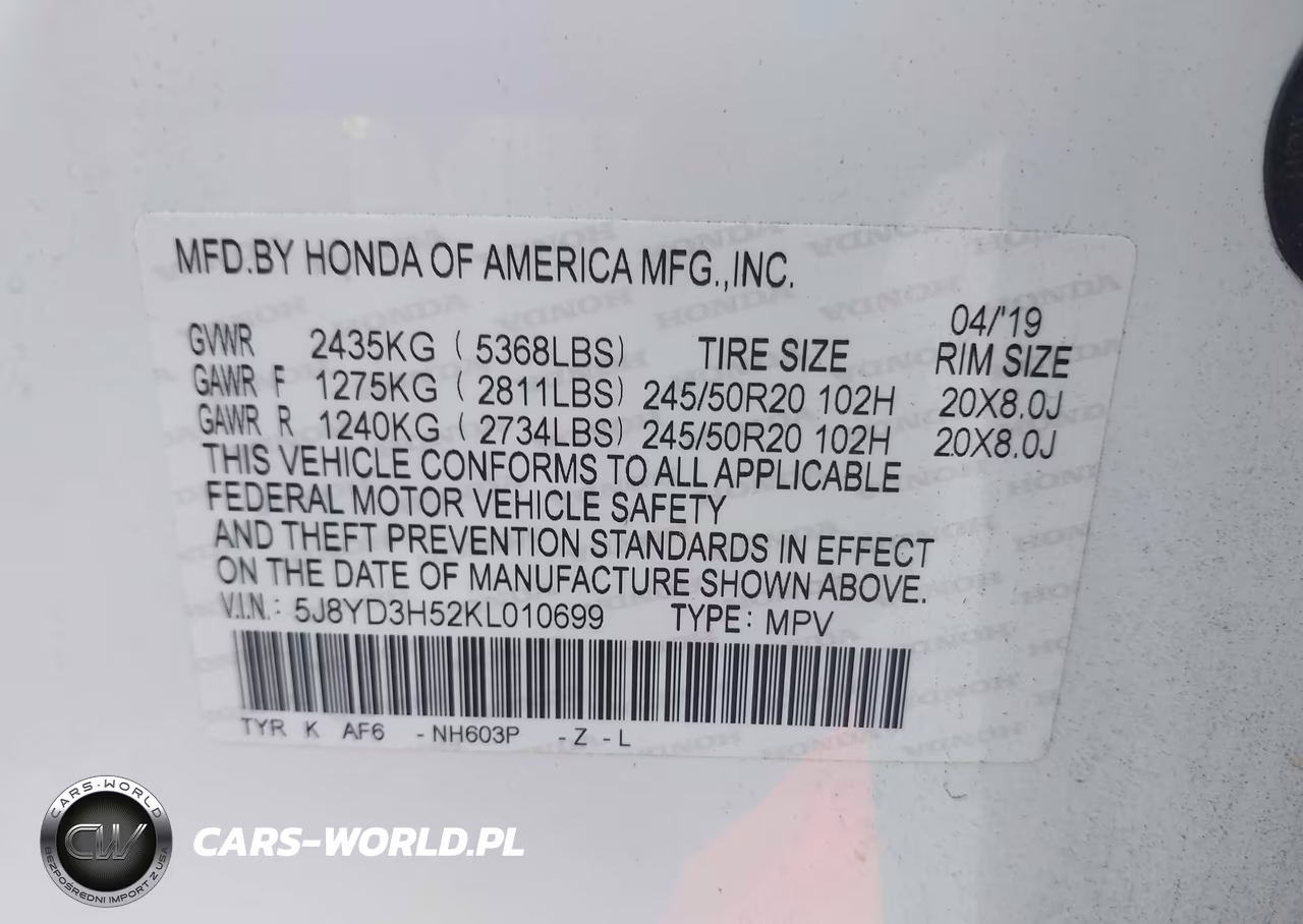 2019 Acura Mdx Tech Pkg VIN:5J8YD3H52KL010699 - 9
