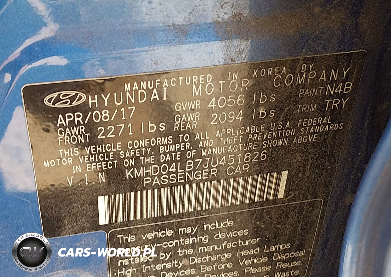 2018 Hyundai Elantra Sport VIN:KMHD04LB7JU451826 - 9