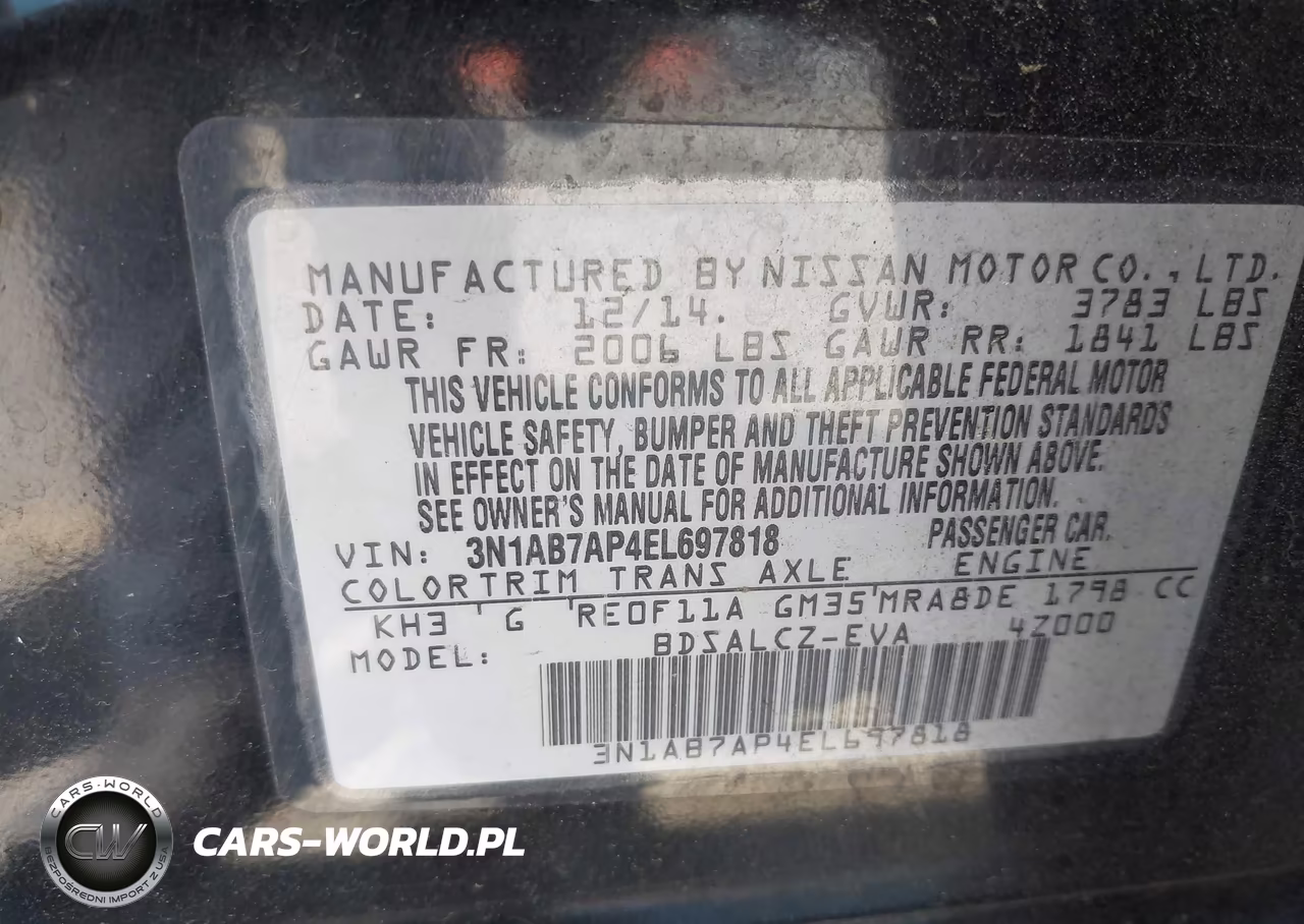 2014 Nissan Sentra S VIN:3N1AB7AP4EL697818 - 9