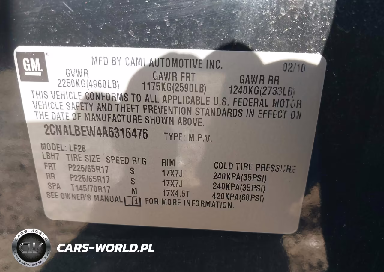 2010 Chevrolet Equinox Ls VIN:2CNALBEW4A6316476 - 9