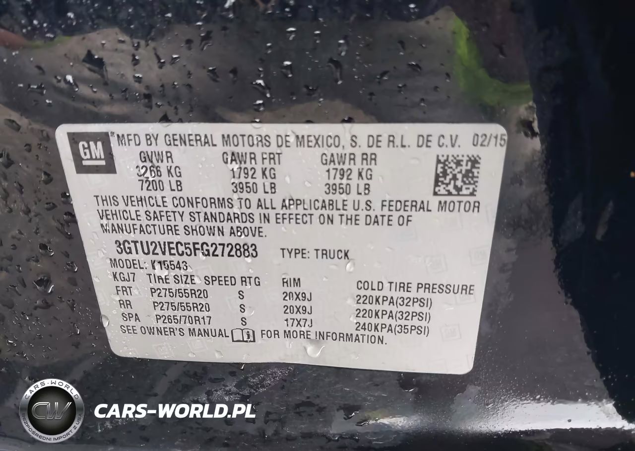 2015 GMC Sierra 1500 Slt VIN:3GTU2VEC5FG272883 - 9