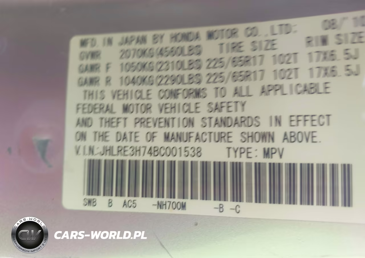 2011 Honda Cr-V Ex-L VIN:JHLRE3H74BC001538 - 9