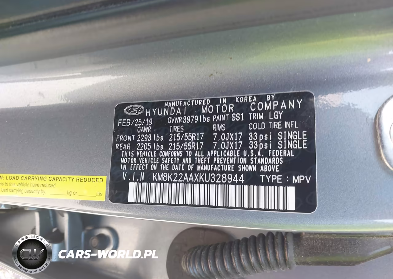 2019 Hyundai Kona Sel VIN:KM8K22AAXKU328944 - 9