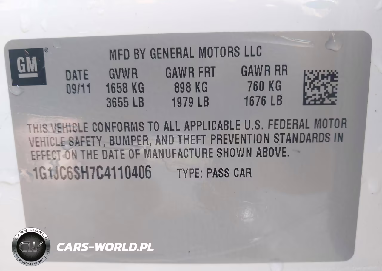2012 Chevrolet Sonic 2Lt VIN:1G1JC6SH7C4110406 - 9