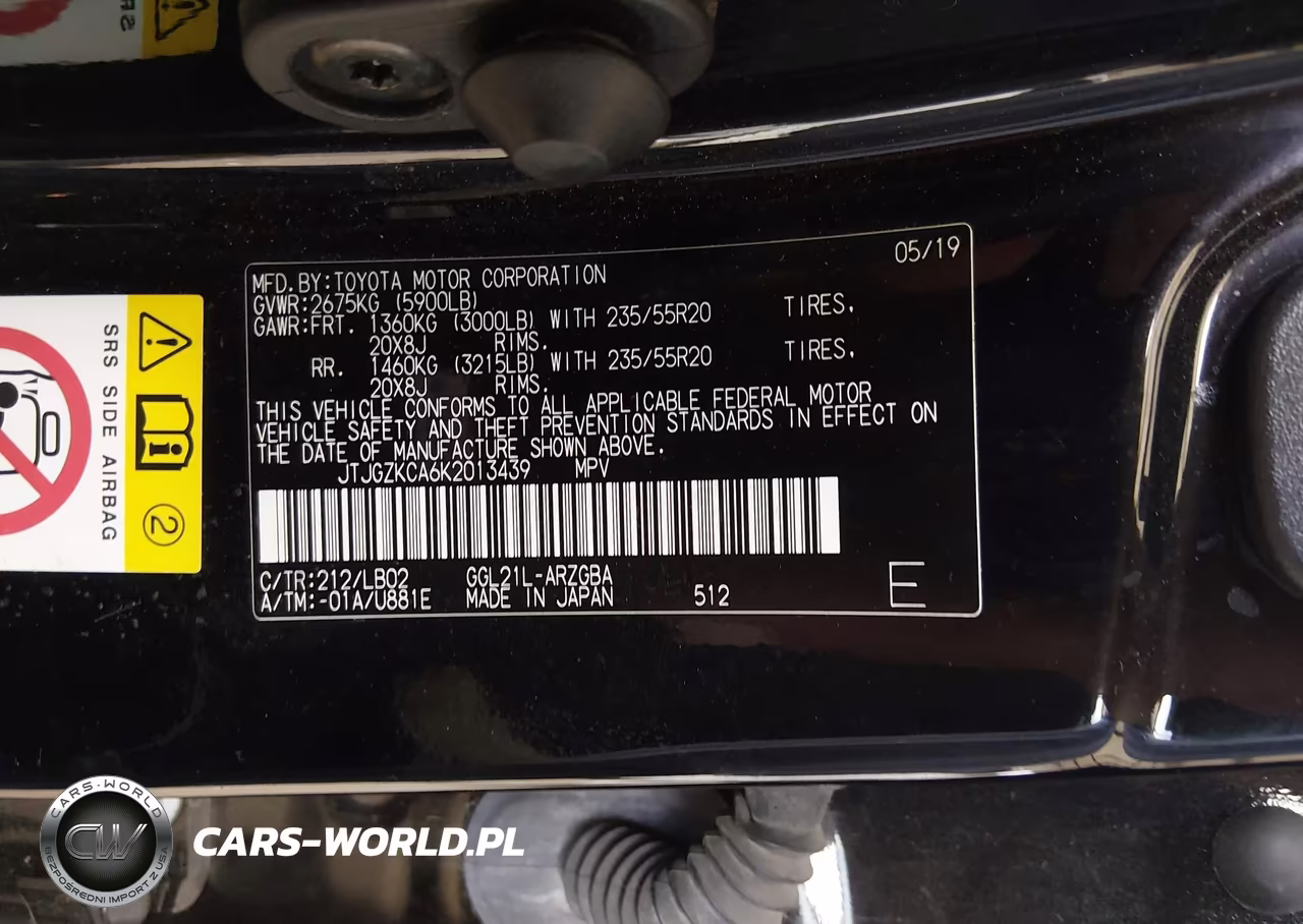 2019 Lexus Rx 350L Premium VIN:JTJGZKCA6K2013439 - 9
