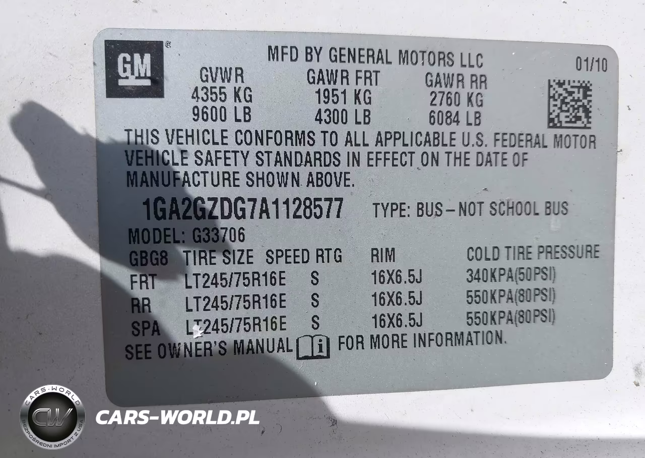 2010 Chevrolet Express 3500 Ls VIN:1GA2GZDG7A1128577 - 9