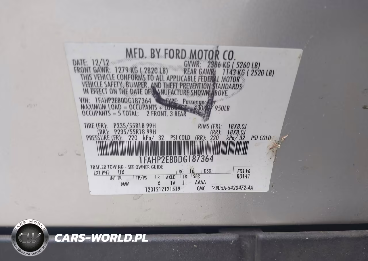 2013 Ford Taurus Sel VIN:1FAHP2E80DG187364 - 9