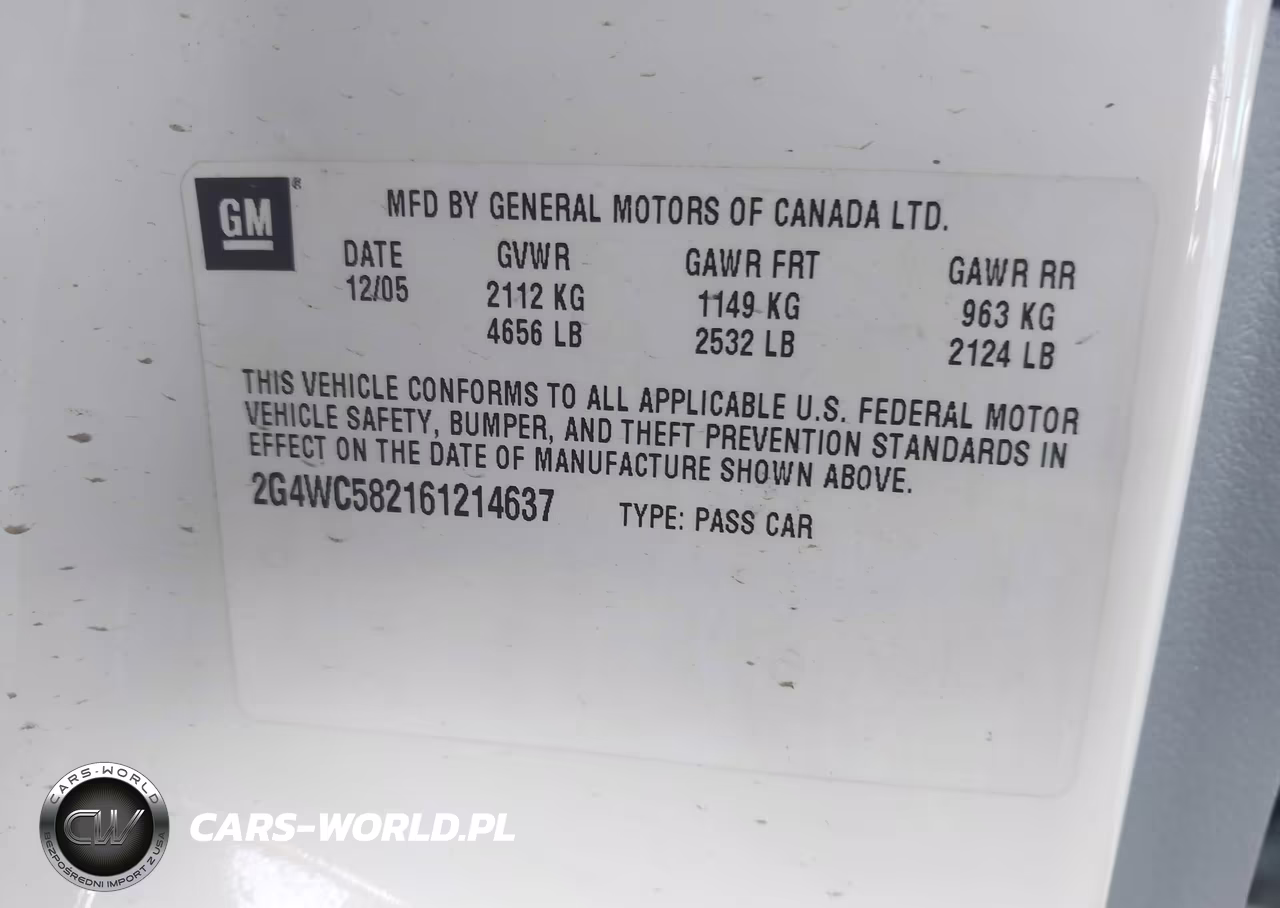 2006 Buick Lacrosse Cx VIN:2G4WC582161214637 - 9