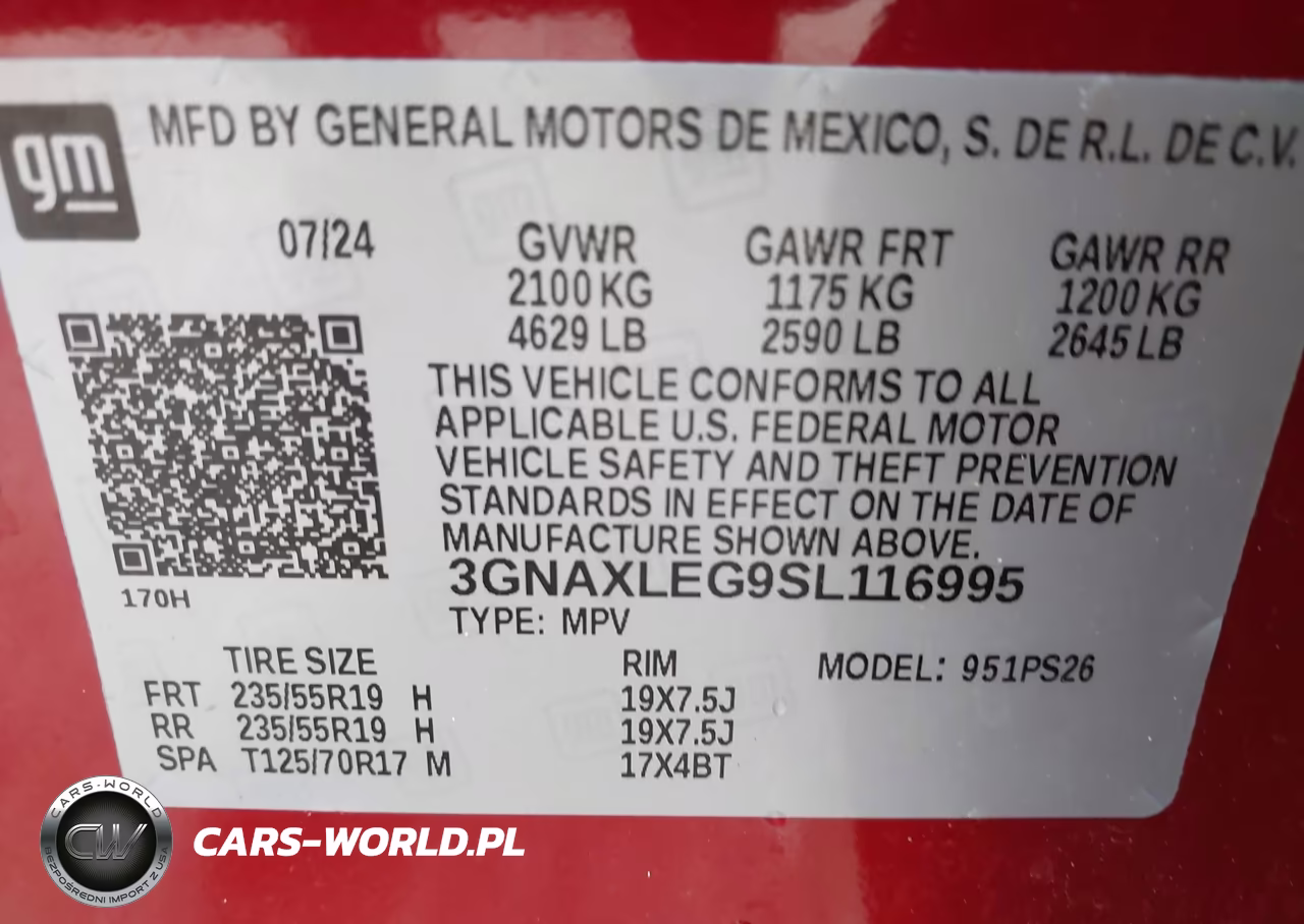 2025 Chevrolet Equinox Fwd Rs VIN:3GNAXLEG9SL116995 - 9