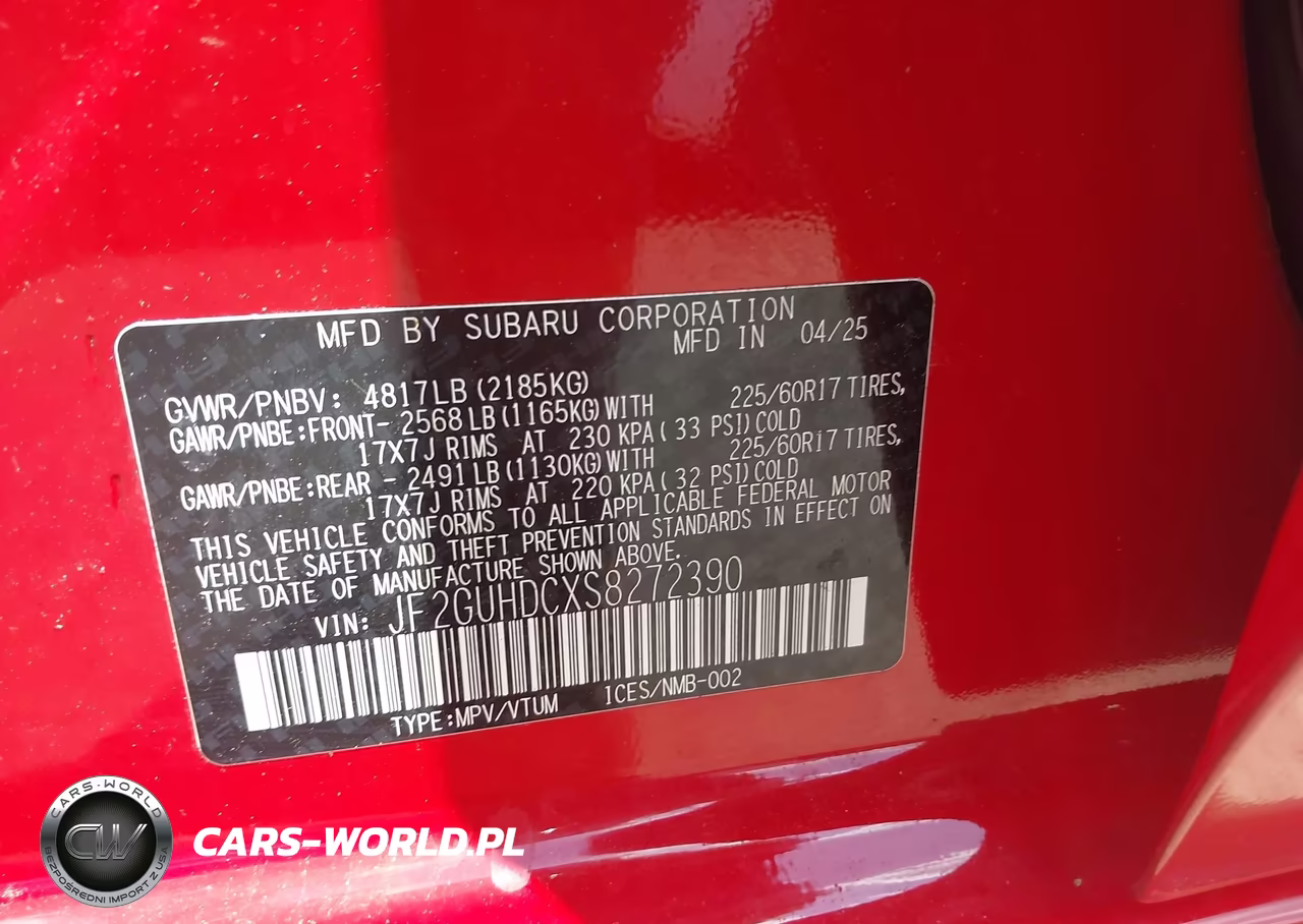 2025 Subaru Crosstrek Premium VIN:JF2GUHDCXS8272390 - 9