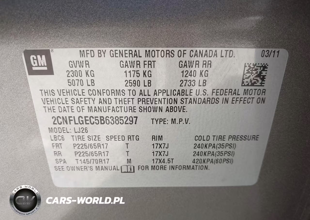 2011 Chevrolet Equinox Ltz VIN:2CNFLGEC5B6385297 - 9