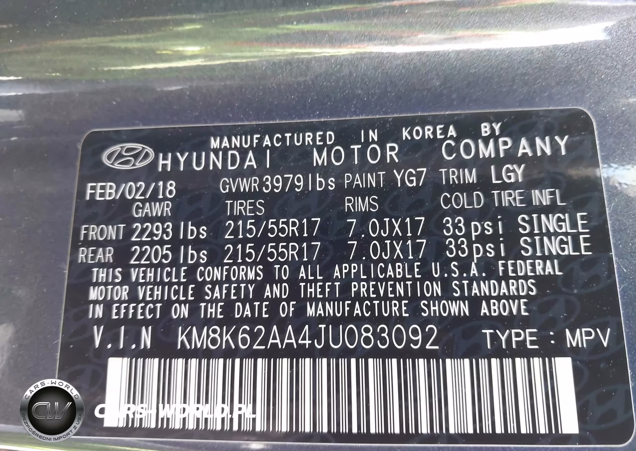 2018 Hyundai Kona Sel VIN:KM8K62AA4JU083092 - 9
