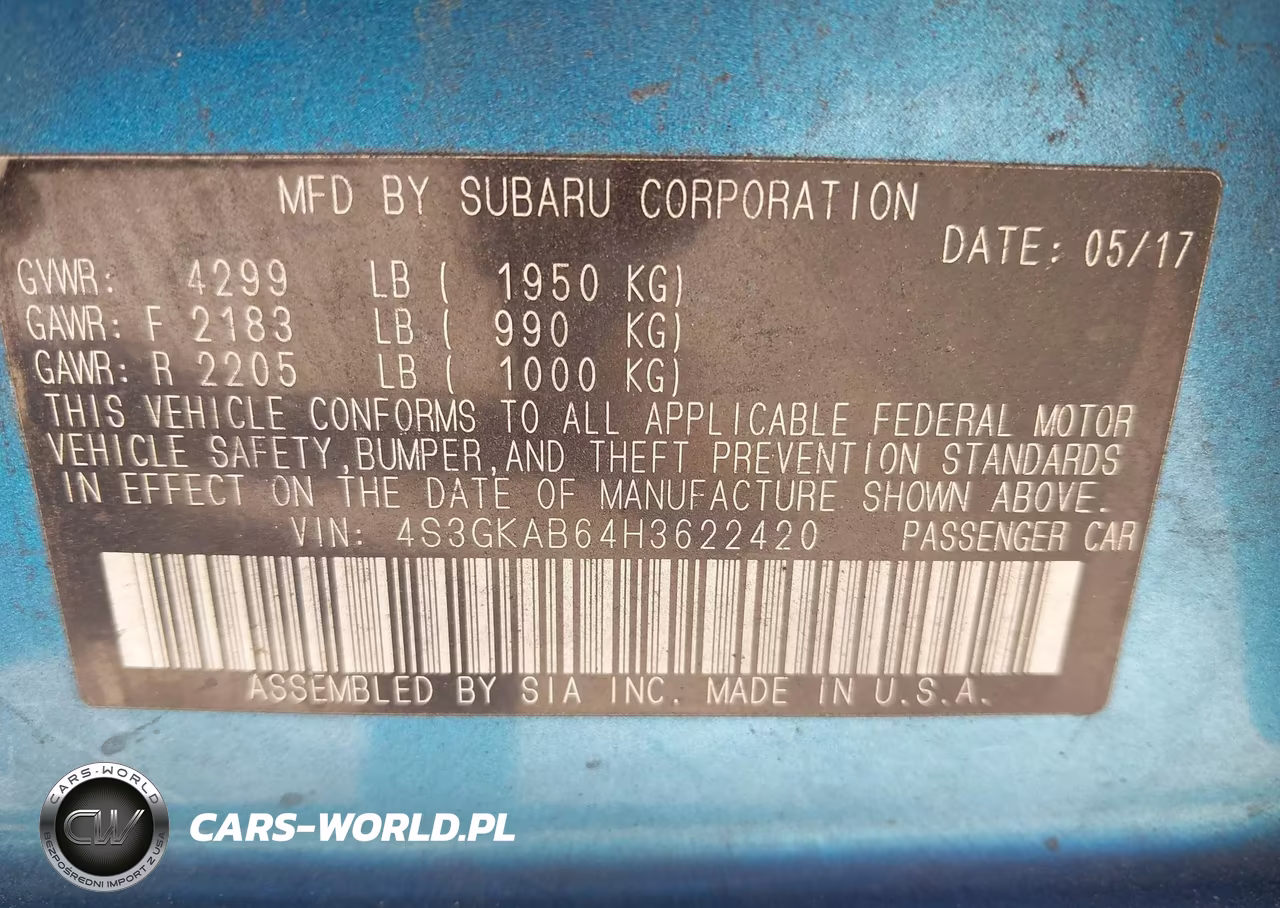 2017 Subaru Impreza 2.0I Premium VIN:4S3GKAB64H3622420 - 9
