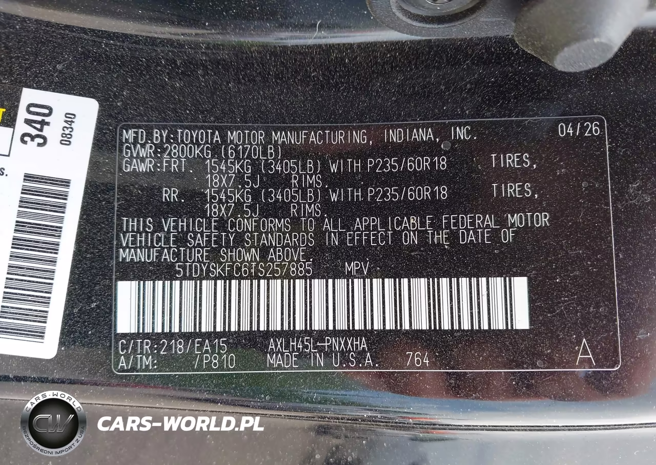 2026 Toyota Sienna Xle VIN:5TDYSKFC6TS257885 - 9