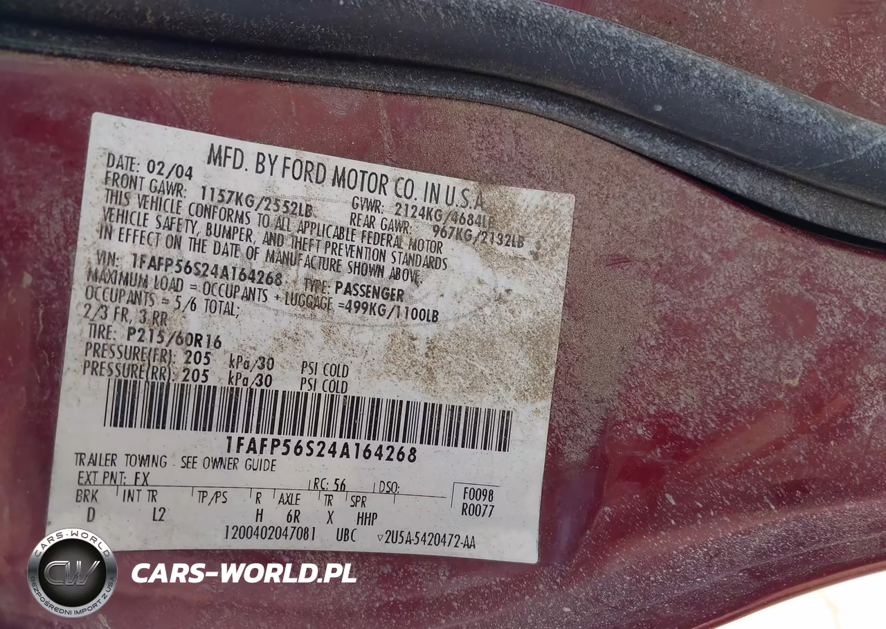 2004 Ford Taurus Sel VIN:1FAFP56S24A164268 - 9
