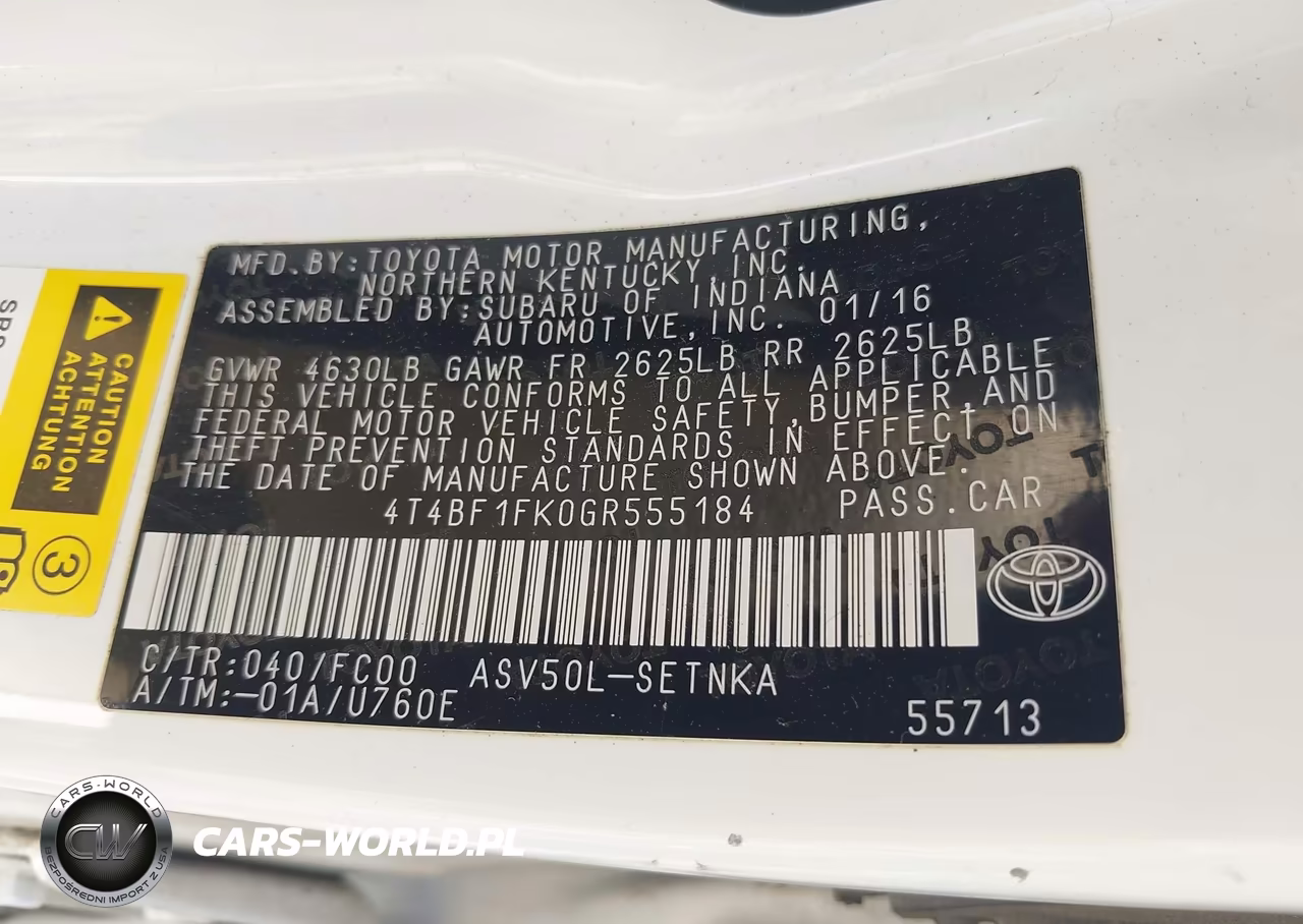 2016 Toyota Camry Le VIN:4T4BF1FK0GR555184 - 9