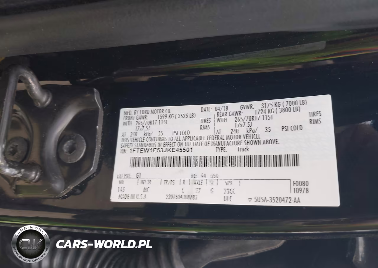 2018 Ford F-150 Xlt VIN:1FTEW1E53JKE45501 - 9