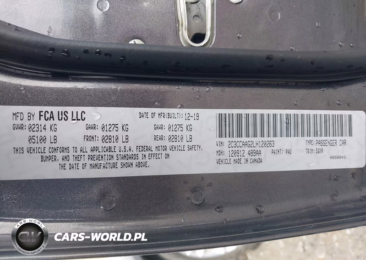 2020 Chrysler 300 Touring L VIN:2C3CCAAG2LH120263 - 9