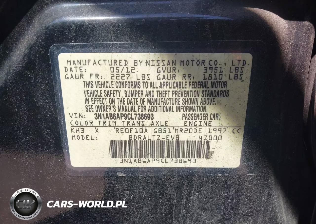 2012 Nissan Sentra 2.0 Sr VIN:3N1AB6AP9CL738693 - 9