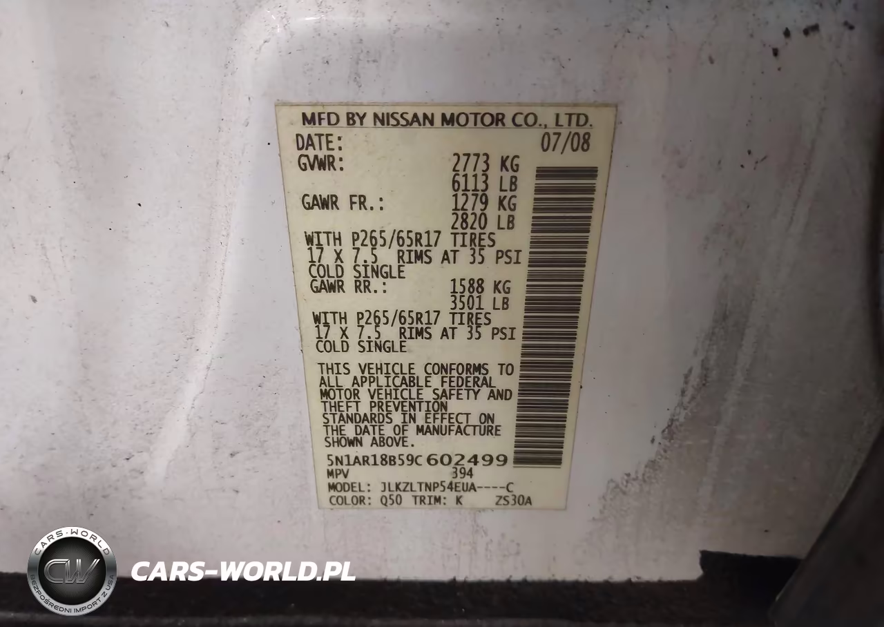 2009 Nissan Pathfinder Se VIN:5N1AR18B59C602499 - 9
