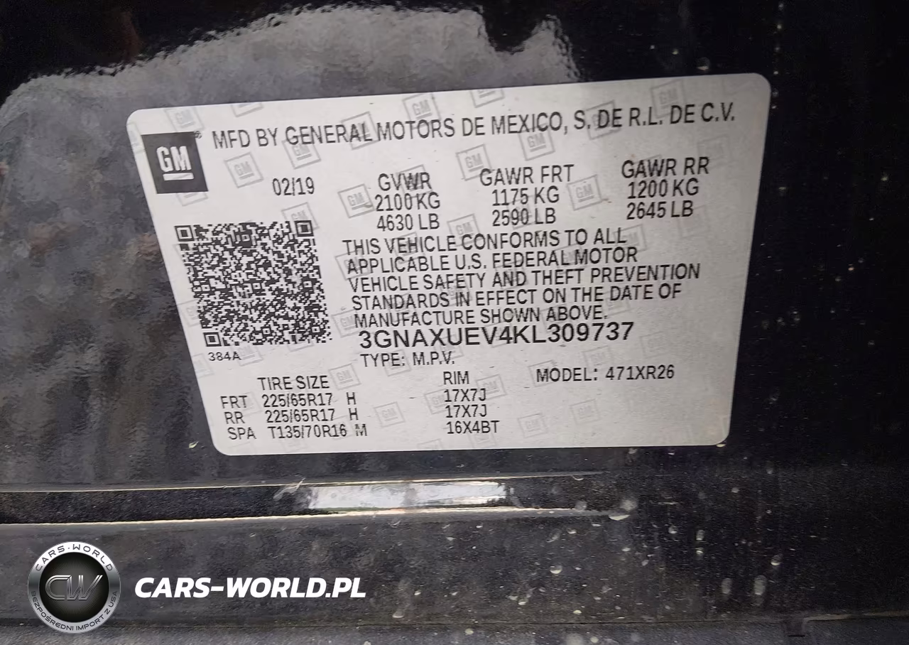 2019 Chevrolet Equinox Lt VIN:3GNAXUEV4KL309737 - 9