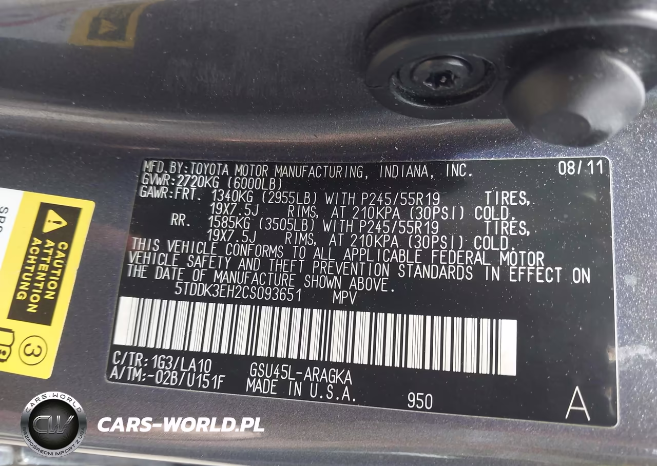 2012 Toyota Highlander Limited V6 VIN:5TDDK3EH2CS093651 - 9