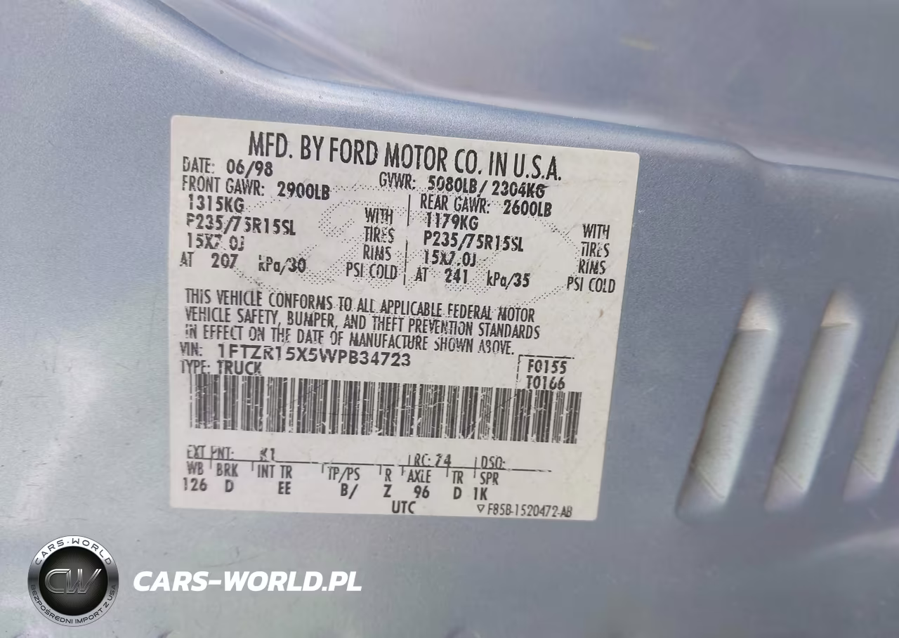 1998 Ford Ranger Splash-Xl-Xlt VIN:1FTZR15X5WPB34723 - 9