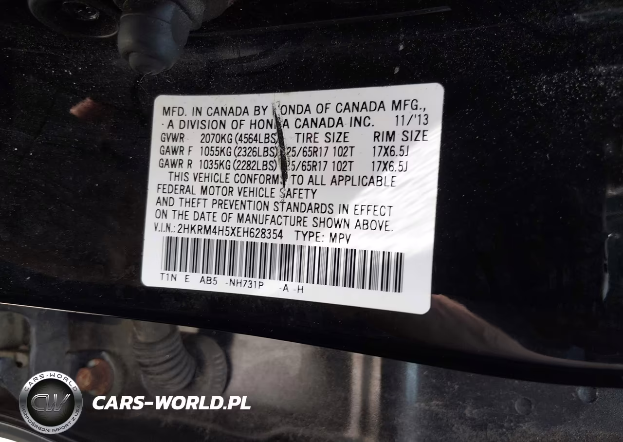 2014 Honda Cr-V Ex VIN:2HKRM4H5XEH628354 - 9