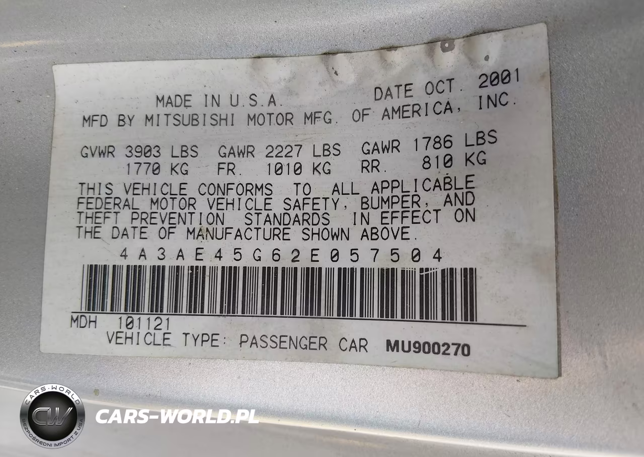 2002 Mitsubishi Eclipse Spyder Gs VIN:4A3AE45G62E057504 - 9