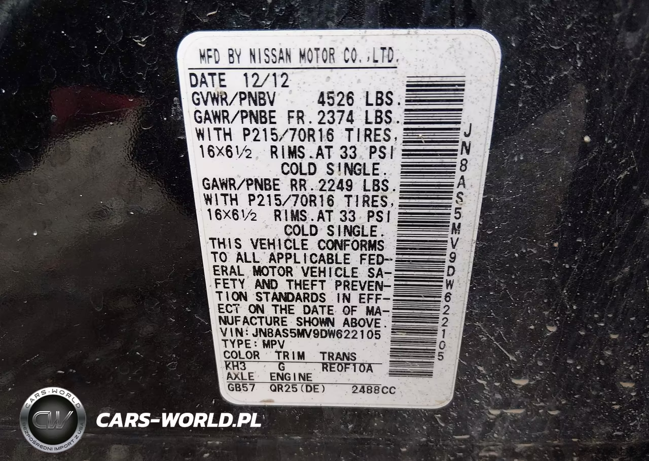 2013 Nissan Rogue S VIN:JN8AS5MV9DW622105 - 9