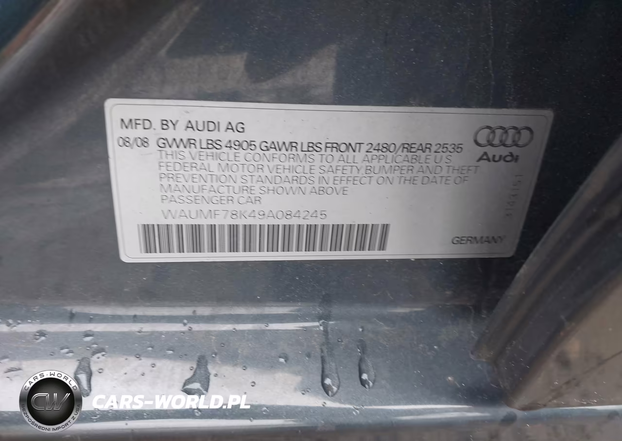 2009 Audi A4 2.0T Premium VIN:WAUMF78K49A084245 - 9